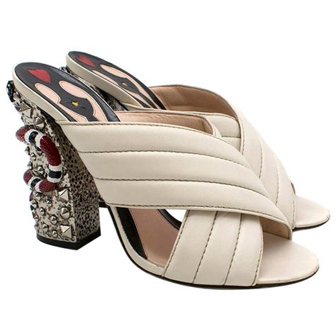 gucci webby snake mule|Gucci Webby Quilted Leather Snake.